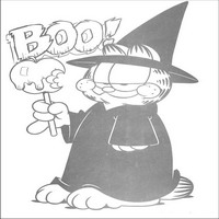 Раскраски с героями по мотивам фильма Гарфилд (Garfield) - ведьма