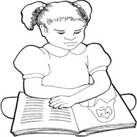 Раскраски для малышей - чтение книги