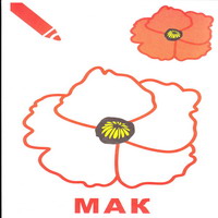 Раскраски для малышей - мак