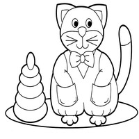 Раскраски для малышей - кот