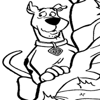 Раскраски с героями по мотивам историй про Скуби Ду (Scooby Doo) - Скуби Ду на горе
