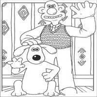 Раскраски с героями по мотивам Уоллис и Громит (Wallace And Gromit) - привет