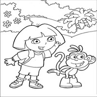 Раскраски с героями по мотивам историй про Даша-следопыт (Dora the Explorer) - прислушаемся