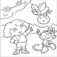 Раскраски с героями по мотивам историй про Даша-следопыт (Dora the Explorer) - жук