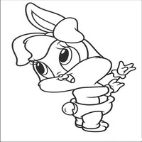 Раскраски с героями по мотивам историй про Малыши Луни Тюнз (Baby Looney Tunes) - малышка зайка