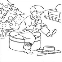 Раскраски про Новый год - новый костюм