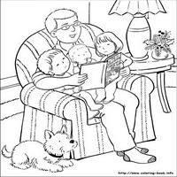 Раскраски про Новый год - чтение книжки