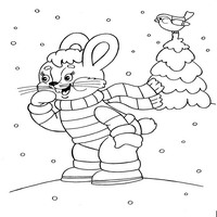 Раскраски про Новый год - кот