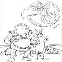 Раскраски с героями из мультфильмов Шрек (Shrek) - реклама феи