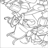 Раскраски с героями из мультфильмов Шрек (Shrek) - Кот роняет полки