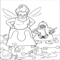 Раскраски с героями из мультфильмов Шрек (Shrek) - беспорядок на заводе