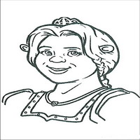 Раскраски с героями из мультфильмов Шрек (Shrek) - Феона тролль