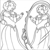 Раскраски с героями из мультфильмов Шрек (Shrek) - Феона удивлена
