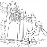 Раскраски с героями из мультфильмов Шрек (Shrek) - пряничный человек