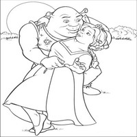 Раскраски с героями из мультфильмов Шрек (Shrek) - они остались прежними