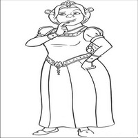Раскраски с героями из мультфильмов Шрек (Shrek) - Феона троллиха