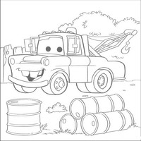 Раскраски с героями из мультфильмов Тачки (Cars) - Мэтр