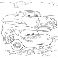 Раскраски с героями из мультфильмов Тачки (Cars) - Молния Мак Куин