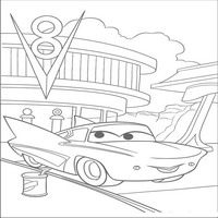 Раскраски с героями из мультфильмов Тачки (Cars) - тачка