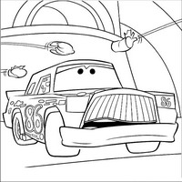 Раскраски с героями из мультфильмов Тачки (Cars) - Чико Хикс беспокойство