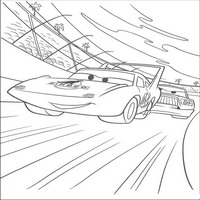 Раскраски с героями из мультфильмов Тачки (Cars) - Кубок Большого Поршня