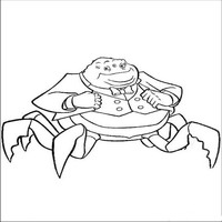 Раскраски с героями из мультфильма Корпорация монстров (Monsters) - Водоног