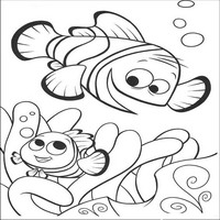 Раскраски с героями из мультфильма В поисках Немо (Finding Nemo) - нашлись