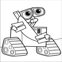 Раскраски с героями из мультфильма Валли (Wall-e) - ути какие глазки