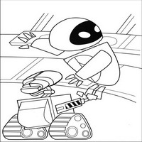 Раскраски с героями из мультфильма Валли (Wall-e) - растение потеряно