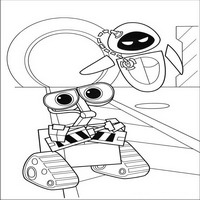 Раскраски с героями из мультфильма Валли (Wall-e) - валли не понимает