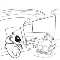 Раскраски с героями из мультфильма Валли (Wall-e) - ева транслирует запись
