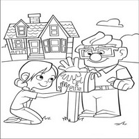 Раскраски с героями из мультфильма Вверх (Up) - почтовый ящик