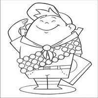 Раскраски с героями из мультфильма Вверх (Up) - герой
