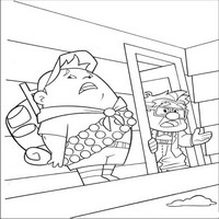 Раскраски с героями из мультфильма Вверх (Up) - спасти героя