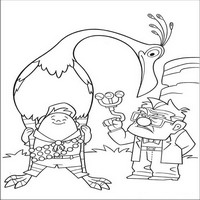 Раскраски с героями из мультфильма Вверх (Up) - в ногах