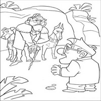 Раскраски с героями из мультфильма Вверх (Up) - встреча