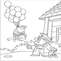 Раскраски с героями из мультфильма Вверх (Up) - задумка