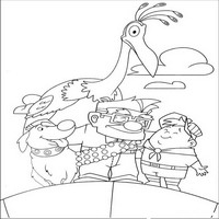Раскраски с героями из мультфильма Вверх (Up) - победа