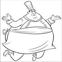 Раскраски с героями из мультфильма Рататуй (Ratatouille) - призрак Густаво