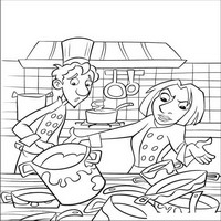 Раскраски с героями из мультфильма Рататуй (Ratatouille) - Коллет возмущена