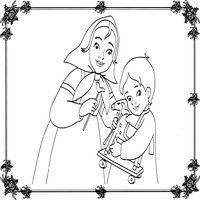 Раскраски по мотивам сказки Гуси-лебеди -  гостинцы