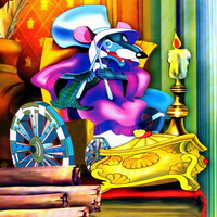 Раскраски с персонажами Щелкунчик -  крыса цветная