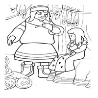 Раскраски с персонажами Снежная Королева -  на севере