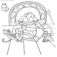 Раскраски с персонажами Кот в сапогах