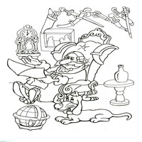 Раскраски с персонажами мультика Приключения Мюнхаузена