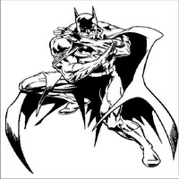 Раскраски с Бэтмэном (Batman) - Бэтмэн готовится к удару