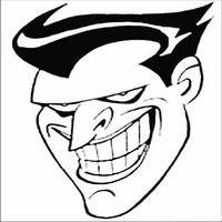 Раскраски с Бэтмэном (Batman) - Джокер портрет