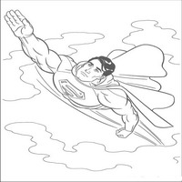 Раскраски с Супермэном (Superman) - Супермэн полёт