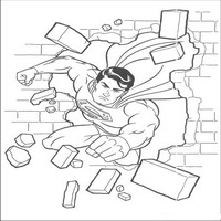Раскраски с Супермэном (Superman) - пролом