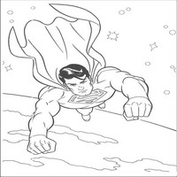 Раскраски с Супермэном (Superman) - под звёздами